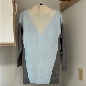 The Limited Women's Turtleneck Sweater in Cream, Blue, and Gray